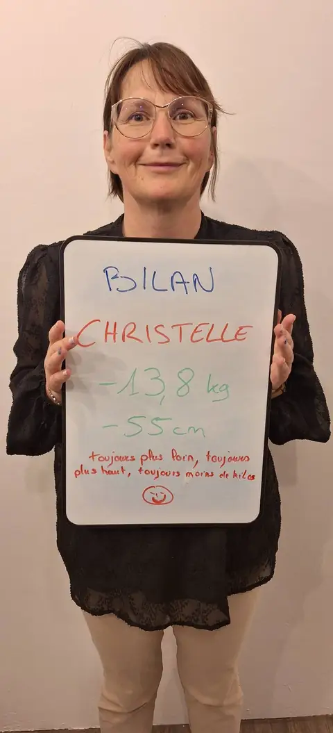 Sur l’ardoise du club, à Dax, une membre affiche son bilan